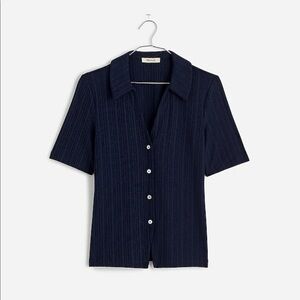 Madewell navy v neck polo